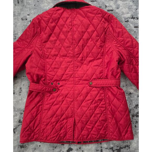 Vintage L.L. Bean Quilted Jacket -Large Red Preppy Collegiate Classic Cabincore - Picture 6 of 12